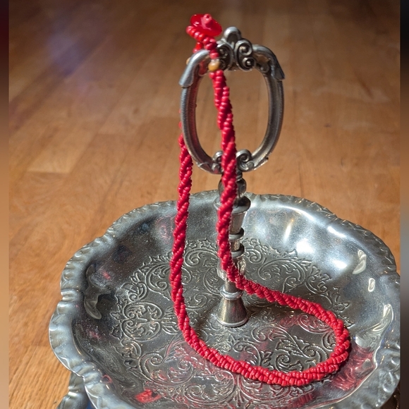 Jewelry - Rustic Boho Red Seed Bead Necklace - Earthy Charm & Vintage Vibes 🌺✨